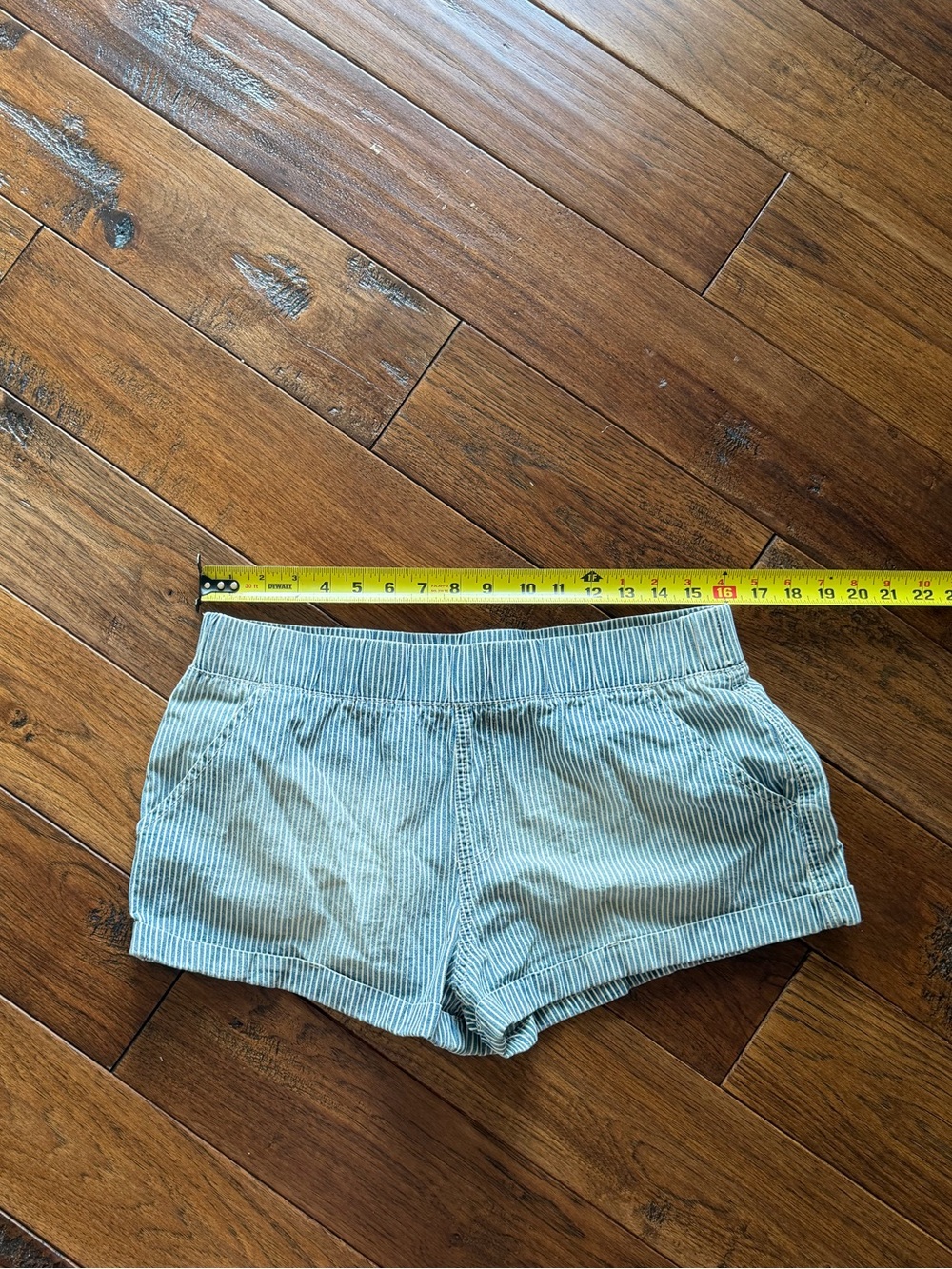 Rewash Light Blue Pinstripe Shorts